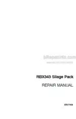 Photo 5 - Case RBX343 Silage Pack Repair Manual Round Baler 87617408