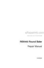 Photo 5 - Case RBX443 Repair Manual Round Baler 87364833