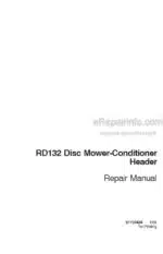 Photo 4 - Case RD132 Repair Manual Disc Mower Conditioner Header 87755424
