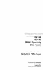 Photo 4 - Case RD163 RD193 RD163 Speciality Service Manual Disc Header 48049007