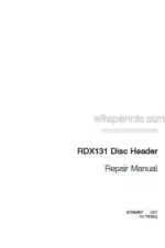 Photo 3 - Case RDX131 Repair Manual Disc Header 87385467
