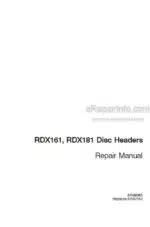 Photo 4 - Case RDX161 RDX181 Repair Manual Disc Header 87032365