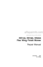 Photo 6 - Case RR144 RR180 RR204 Repair Manual Flex Wing Finish Mower 87757972