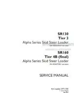 Photo 4 - Case SR130 SR160 Alpha Series Tier 4B Final Service Manual Skid Steer Loader 47711585