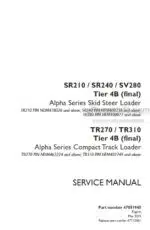 Photo 4 - Case SR210 SR240 SV280 TR270 TR310 Alpha Series Tier 4B Final Service Manual Skid Steer And Compact Track Loader 47851948