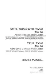 Photo 4 - Case SR220 SR250 SV250 SV300 TR320 TV380 Alpha Series Tier 4A Service Manual Skid Steer And Compact Track Loader 47540695