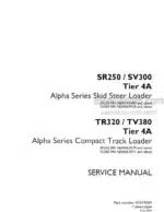 Photo 4 - Case SR250 SV300 TR320 TV380 Alpha Series Tier 4A Service Manual Skid Steer And Compact Track Loader 47674604