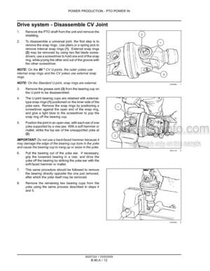 Photo 8 - Case TD102 Service Manual Pull Type Disc Mower 84207324