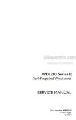 Photo 4 - Case WD1203 Series II Service Manual Self Propelled Windrower 47698330