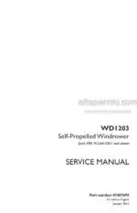 Photo 5 - Case WD1203 Service Manual Self Propelled Windrower 47487698