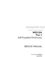 Photo 4 - Case WD1204 Tier 3 Service Manual Self Propelled Windrower 47904529