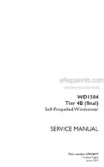 Photo 4 - Case WD1504 Tier 4B Final Service Manual Self Propelled Windrower 47824877