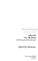 Photo 4 - Case WD1504 Tier 4B Final Service Manual Self Propelled Windrower 47824877