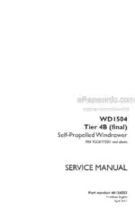 Photo 5 - Case WD1504 Tier 4B Final Service Manual Self Propelled Windrower 48126552