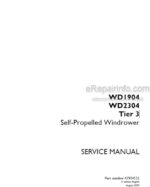 Photo 4 - Case WD1904 WD2304 Tier 3 Service Manual Self Propelled Windrower 47904532
