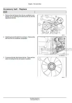 Photo 3 - Case WD1904 WD2304 Tier 3 Service Manual Self Propelled Windrower 48126549