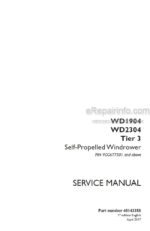 Photo 4 - Case WD1904 WD2304 Tier 3 Service Manual Self Propelled Windrower 48143358