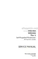 Photo 4 - Case WD1904 WD2304 Tier 3 Service Manual Self Propelled Windrower 48143358
