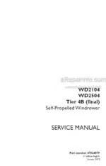 Photo 4 - Case WD2104 WD2504 Tier 4B Final Service Manual Self Propelled Windrower 47824879
