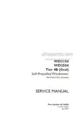 Photo 4 - Case WD2104 WD2504 Tier 4B Final Service Manual Self Propelled Windrower 48126554