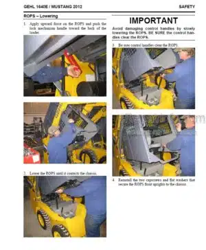 Photo 8 - Gehl Z27 270Z Z35 350Z Service Manual Compact Excavator 50940109