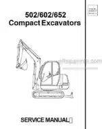 Photo 5 - Gehl 502 602 652 Service Manual Compact Excavator 918157