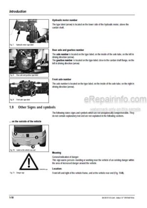 Photo 8 - Gehl Z45 450Z Service Manual Compact Excavator 50940111