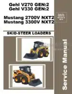 Photo 4 - Gehl V270 V330 GEN2 Mustang 2700 3300 NXT2 Service Manual Skid Steer Loader  50950192