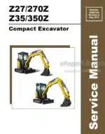 Photo 5 - Gehl Z27 270Z Z35 350Z Service Manual Compact Excavator 50940109