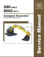 Photo 4 - Gehl Z80 GEN2 800Z NXT2 Service Manual Compact Excavator 50940326