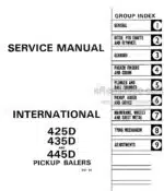 Photo 4 - International 425D 435D 445D Service Manual Pickup Baler SM56