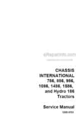 Photo 3 - International 786 886 986 1086 1486 1586 Hydro 186 Service Manual Tractor Chassis GSS14703R0