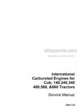 Photo 4 - International C-60 C-123 C-135 C-263 Service Manual Engines For Tractor GSS-1132