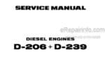 Photo 4 - International D206 D239 Service Manual Diesel Engine 3000865R1