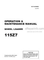 Photo 4 - Kawasaki 115Z7 Operation & Maintenance Manual Wheel Loader 93116-00606