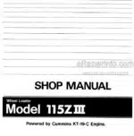 Photo 4 - Kawasaki 115ZIII Shop Manual Wheel Loader