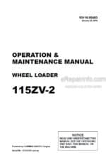 Photo 4 - Kawasaki 115ZV-2 Operation & Maintenance Manual Wheel Loader 93116-00483