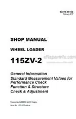 Photo 4 - Kawasaki 115ZV-2 Shop Manual Wheel Loader