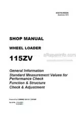 Photo 5 - Kawasaki 115ZV Shop Manual Wheel Loader