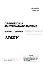Photo 4 - Kawasaki 135ZV Operation & Maintenance Manual Wheel Loader 93117-00035