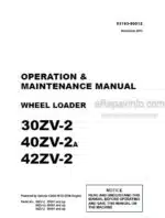 Photo 4 - Kawasaki 30ZV-2 40ZV-2A 42ZV-2 Operation & Maintenance Manual Wheel Loader 93103-00012