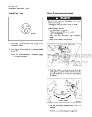 Photo 2 - Kawasaki 50ZV Operation & Maintenance Manual Wheel Loader 93105-0095