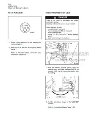 Photo 3 - Kawasaki 50ZV Operation & Maintenance Manual Wheel Loader 93105-0095