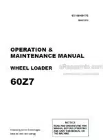Photo 4 - Kawasaki 60Z7 Operation & Maintenance Manual Wheel Loader 93106-00170