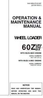 Photo 4 - Kawasaki 60ZIV Operation & Maintenance Manual Wheel Loader