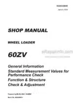 Photo 5 - Kawasaki 60ZV Shop Manual Wheel Loader