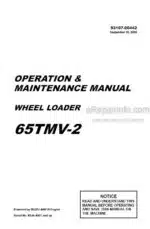 Photo 4 - Kawasaki 65TMV-2 Operation & Maintenance Manual Wheel Loader 93107-00442