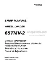 Photo 5 - Kawasaki 65TMV-2 Shop Manual Wheel Loader