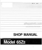 Photo 5 - Kawasaki 65ZII Shop Manual Shovel Loader S1606-6