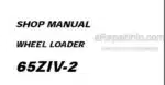 Photo 4 - Kawasaki 65ZIV-2 Shop Manual Wheel Loader